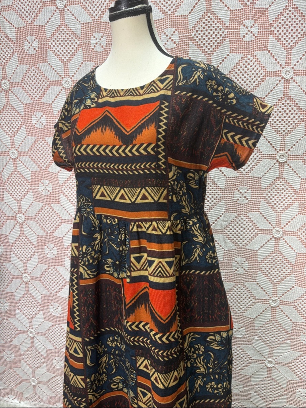 Boho Tribal Print Maxi Dress | Flowy - Picture 10 of 10